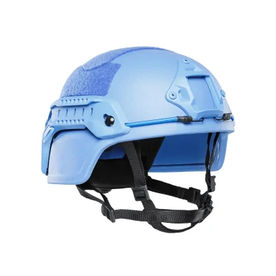 Un Blauer ballistischer Polizeihelm Nij Iiia Kugelsicherer Helm für militärische Zwecke